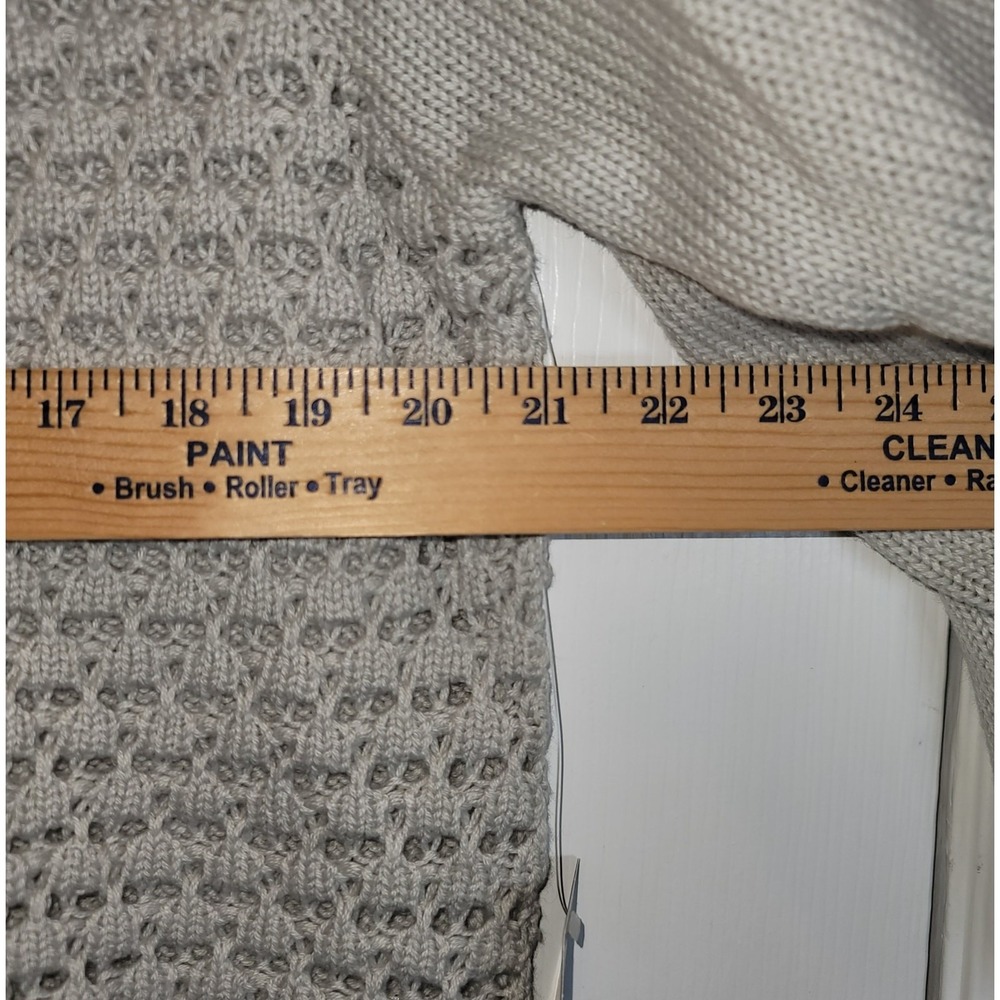 Lucky Brand Textured Dot Sweater Womens Pullover Crewneck Sweater Sz XL‎ Gray - Picture 13 of 14